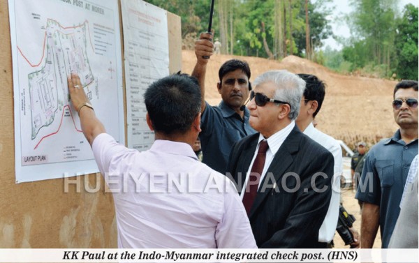 KK Paul at the Indo-Myanmar integrated check post