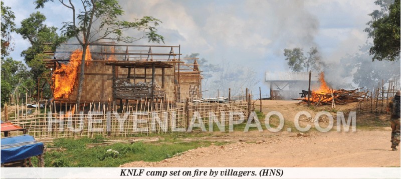 KNLF camp set on fire by villagers