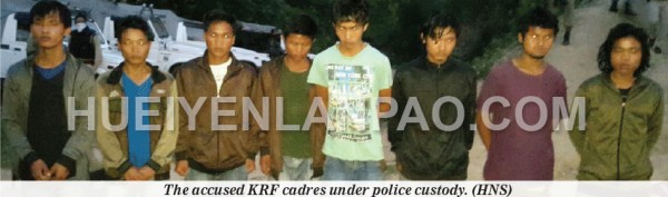 The accused KRF cadres under police custody