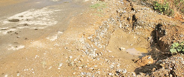 The dug up portion along Imphal-Moreh stretch 