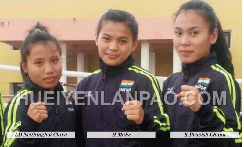 Neithinghoi, Mahe, Pravish on flight to Youth World Boxing