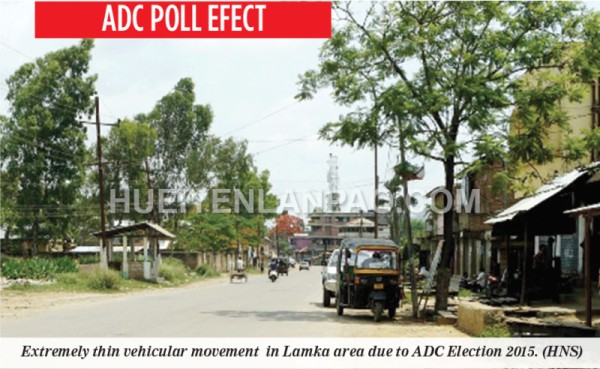 Extremely thin vehicular movement  in Lamka area due to ADC Election 2015