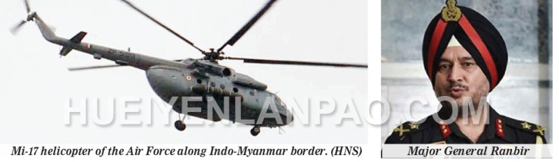 Mi-17 helicopter of the Air Force along Indo-Myanmar border