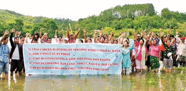 Protest staged against the project