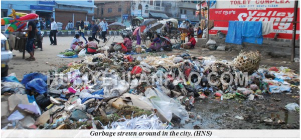 Garbage piles up in Imphal city