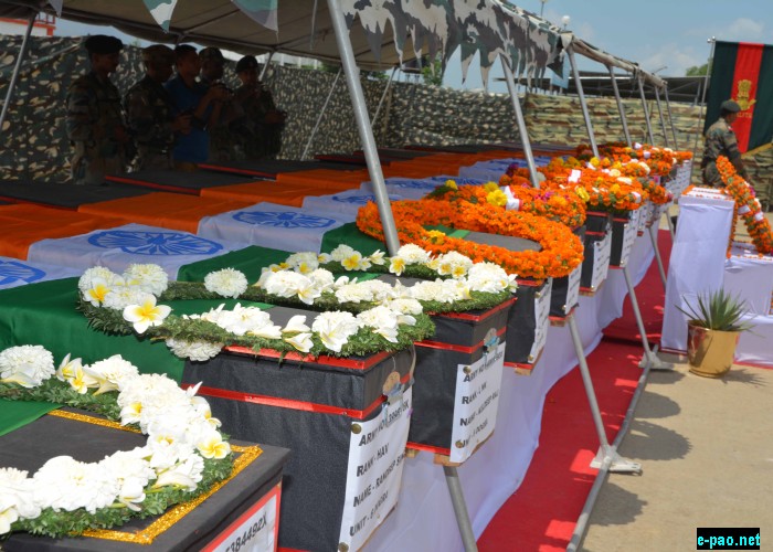 Floral tributes being paid to slain jawans