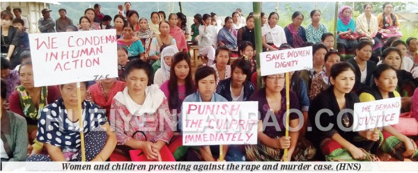 Villagers protest murder of woman