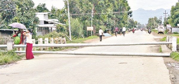 A road deserted during the general strike called by the JCILPS
