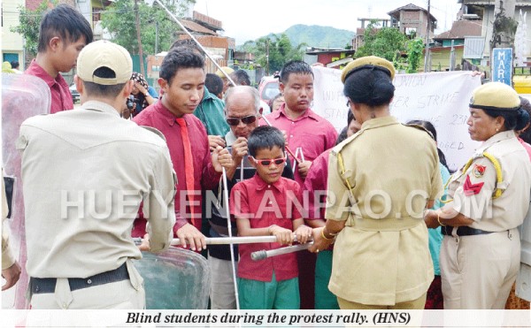 Blind students try to storm Assembly