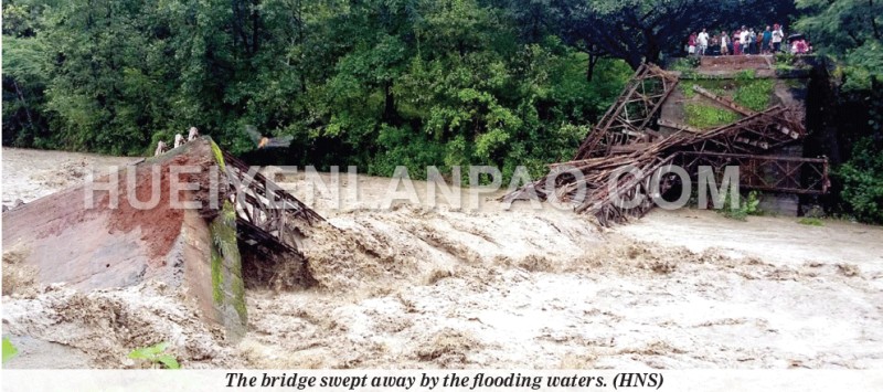 Bridge along MotbungPukhao road collapses