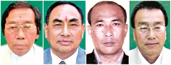 The four MLAs who are in the committee : Th Debendra, Dr Ng Bijoy, N Biren and RK Anand