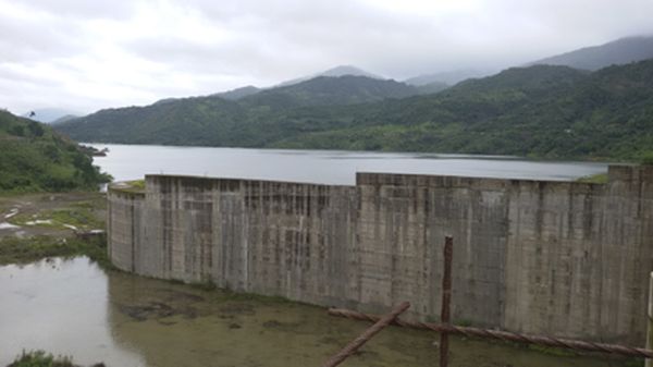 A panoramic view of Mapithel Dam