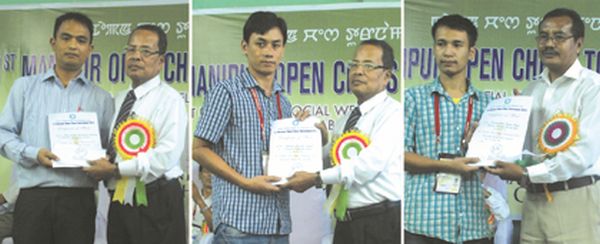 From (L-R) RK Apollosana, Yambem Dhanabir Singh and Kh Sanjoy Singh