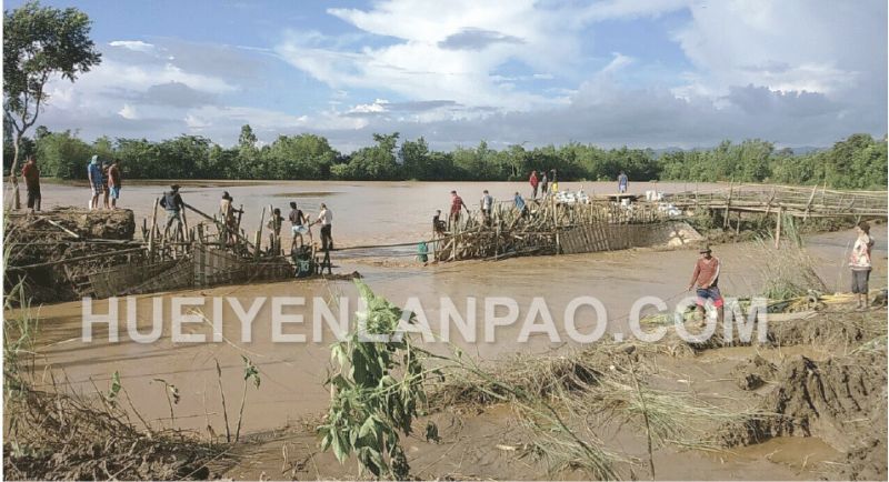 Paddy fields flooded in Kumbi