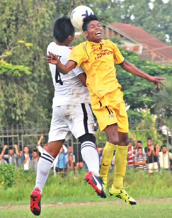 ZFC, Churachandpur and SSU, Singjamei players in action