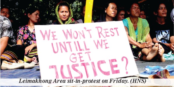 Protest sit-in held at Leimakhong