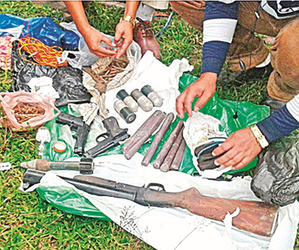 Cache of arms, ammos recovered