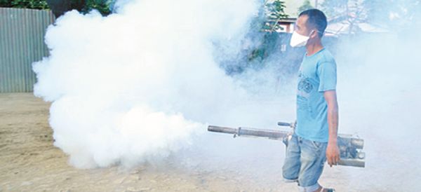 Fogging underway in areas identified as prone to Dengue