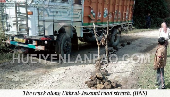 Ukhrul-Jessami road develops deep crack