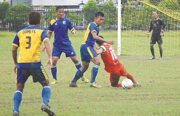 ZFC and NEROCA FC players in action