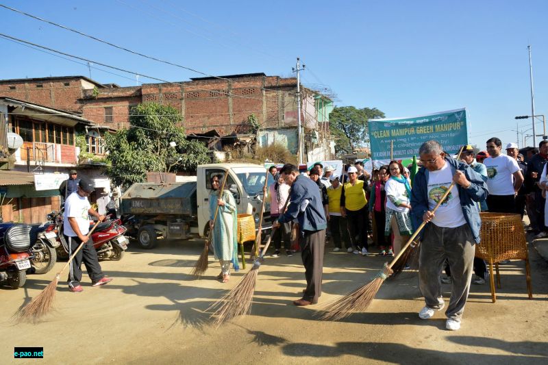 Under department of Tourism a Cleanliness Drive called 'Clean Manipur Green Manipur' opened by Chief secretary O.Nabakishor