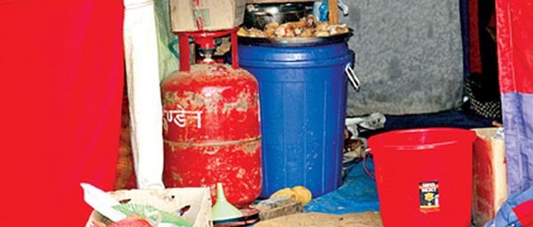 Domestic LPG used at a foodstall at the festival venue