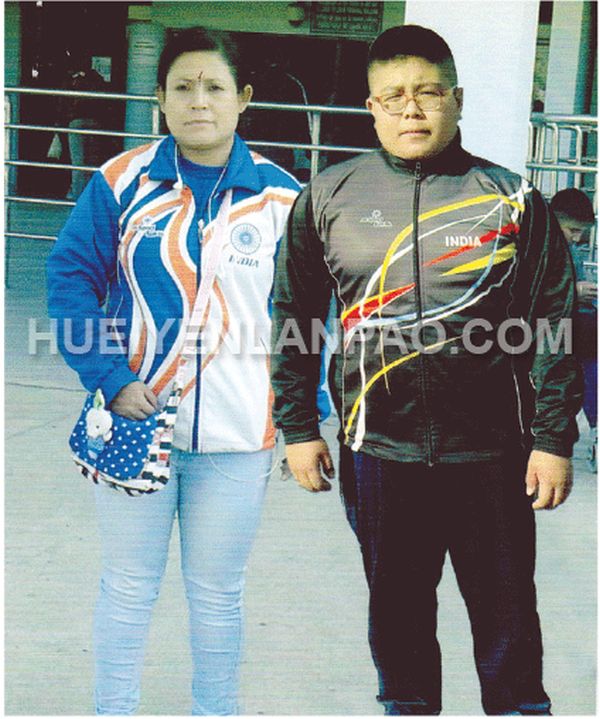 Naorem Babita Devi and Rohan Laishram left Imphal for Canada to participate in Commonwealth Powerlifting Championship