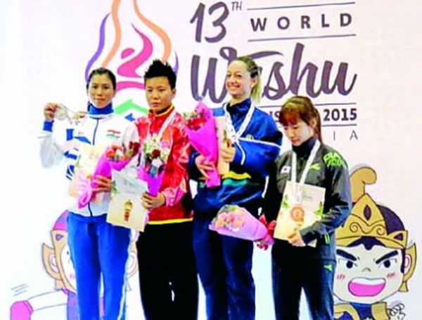 World Wushu Championship Sanathoi Devi settles fo silver medal