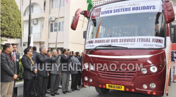 CM flags off Imphal-Mandalay Bus Service