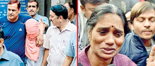 The juvenile rape convict at outside the Court and (R) Nirbhaya's mother speaking out her mind