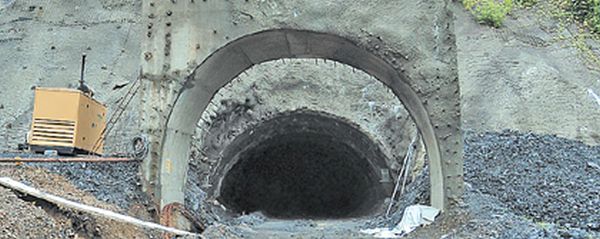 File pic of a tunnel on Imphal-Jiri rail track