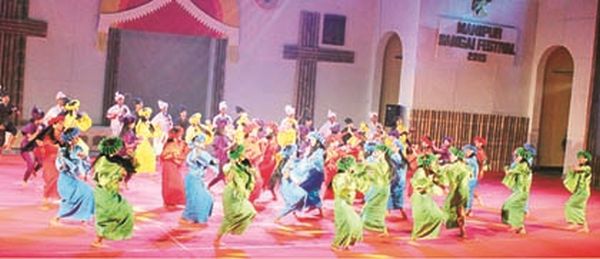 A group dance at the closing function of the festival