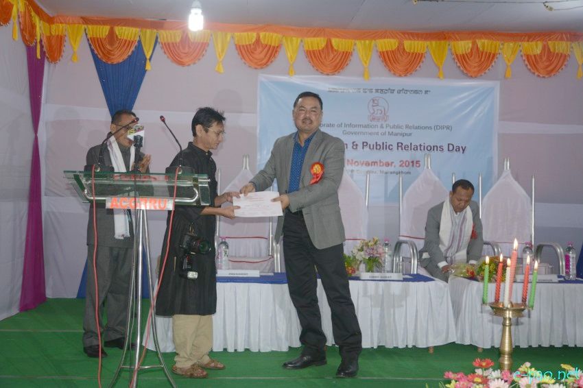 Photo competition winners awarded on DIPR Foundation Day at DIPR complex, Moirangkhom  :: November 01 2015