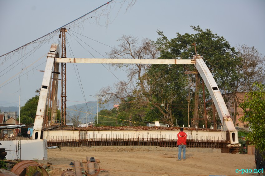Sanjenthong Bridge still undergoing construction as first week of  May 2015