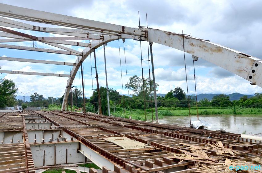 Sanjenthong Bridge still undergoing construction as of Third week of July 2015