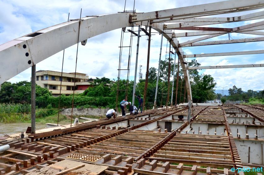 Sanjenthong Bridge still undergoing construction as of Third week of July 2015