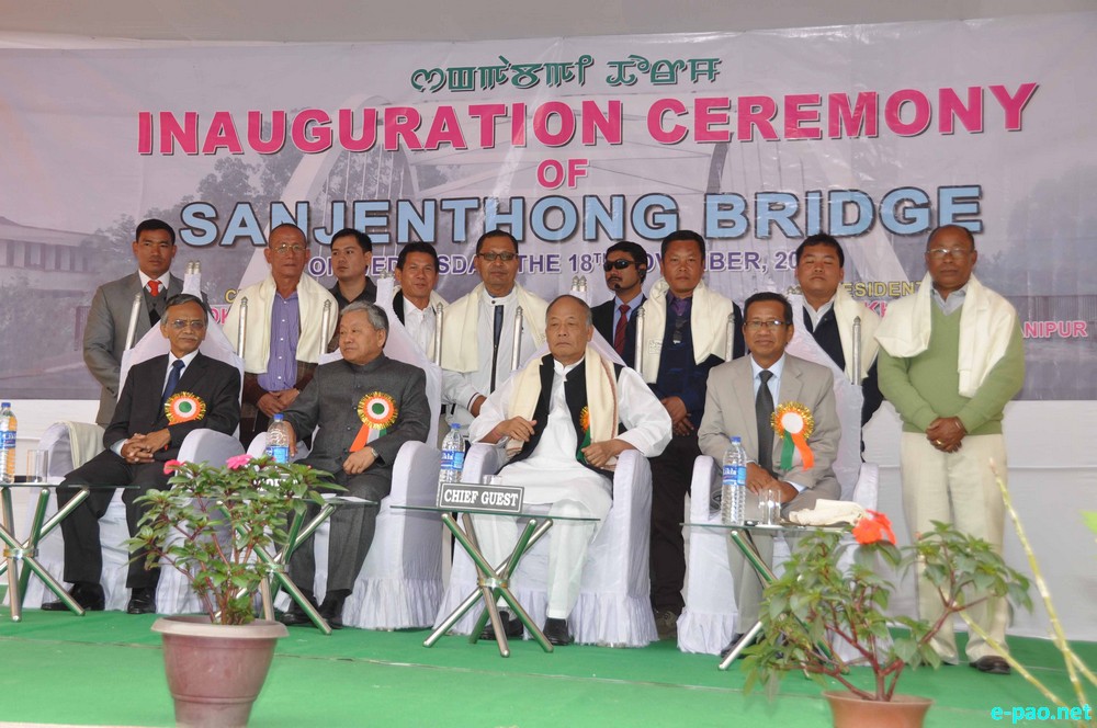 Sanjenthong Bridge inaugurated by the Chief Minister of Manipur , O Ibobi :: November 18 2015