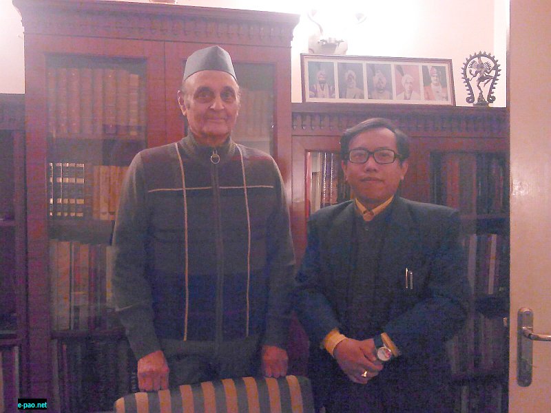 Dr.Karan Singh with Ningombam Bupenda Meitei 