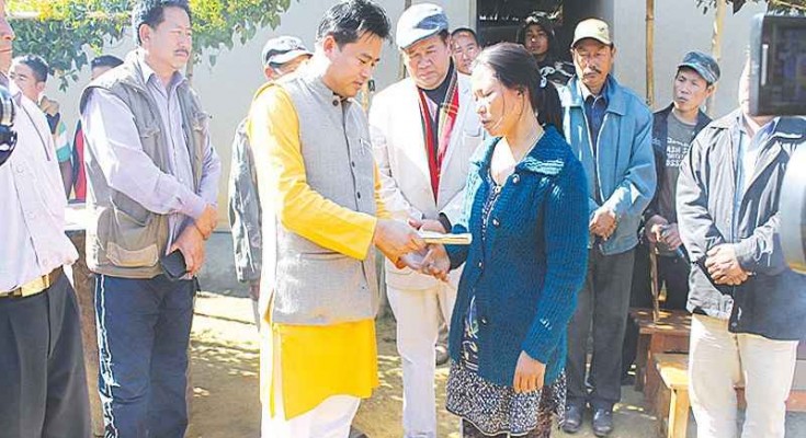 MLA Th Bishwajit hands over monetary assistance
