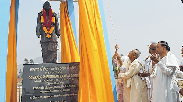 Statue of Ph Parijat unveiled at Irawat Park