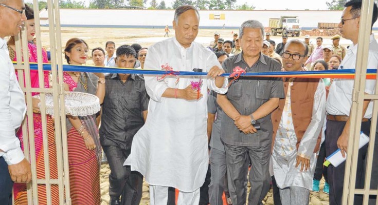 CM inaugurates sports complex, power station