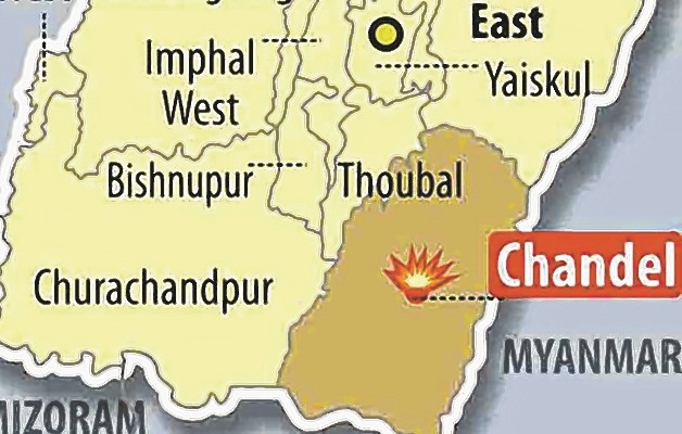 Map showing Chandel district-C