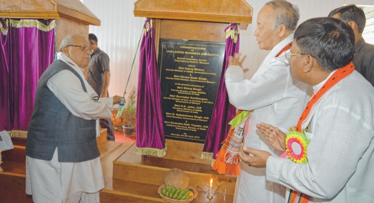 Union MSME Minister Kalraj Mishra unveils foundation stones in presence of CM O Ibobi