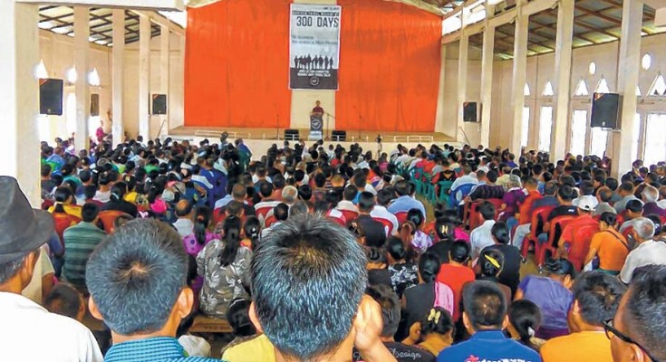 The mourning cum prayer session underway at CCpur
