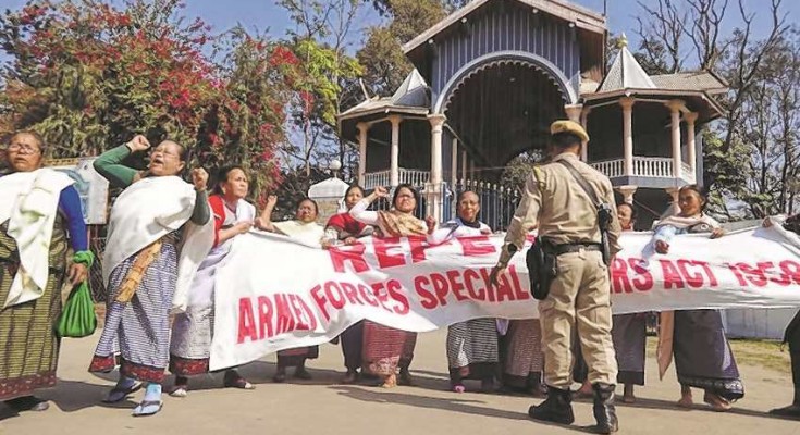 AFSPA protest in front of Kangla
