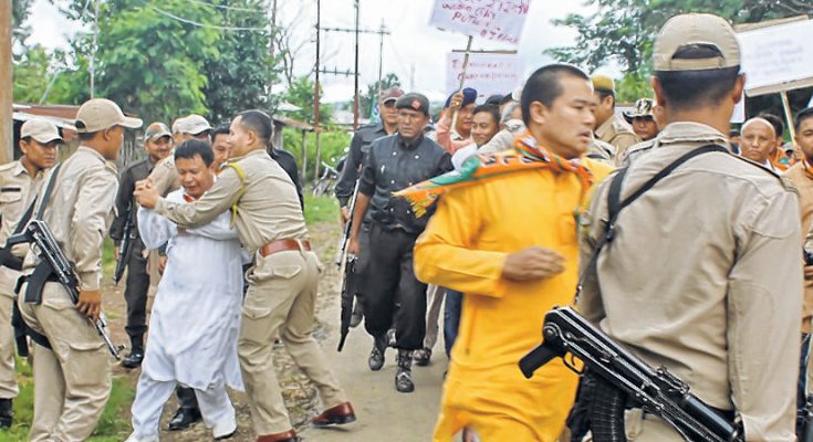 BJP MLAs lead protest against fresh DPC for police constables