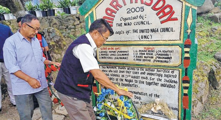 68th Martyrs' Day observed at Mao Gate in Senapati district