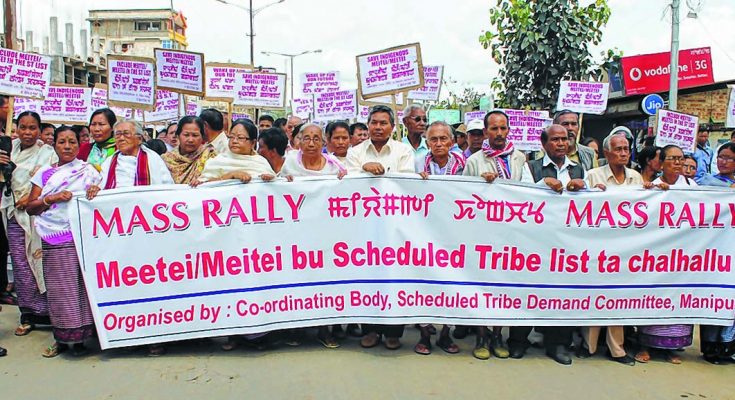 Mass rally endorses demand for ST status on Meeteis/Meiteis