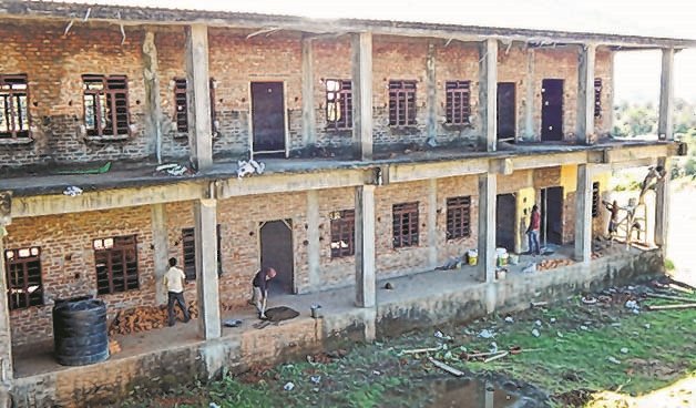 Incomplete buildings in Jiribam 