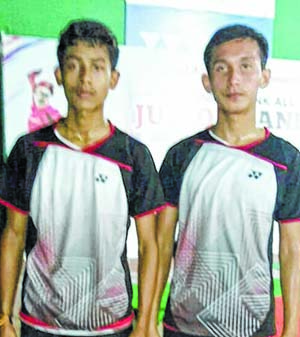 State shuttlers duo Manjit Khwairakpam and Dingku Konthoujam scripted history